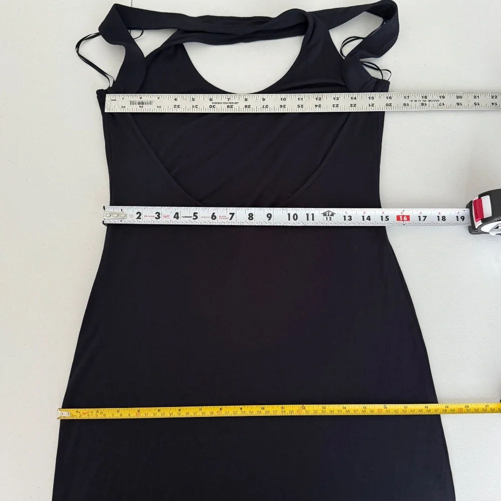MICHAEL MICHAEL KORS Black Jersey Halter-neck Front Slit Maxi Dress Size Small‎